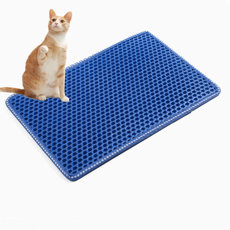 Premium Double-Layer Rice Cat Litter Mat for Easy Cleanup and Odor Control