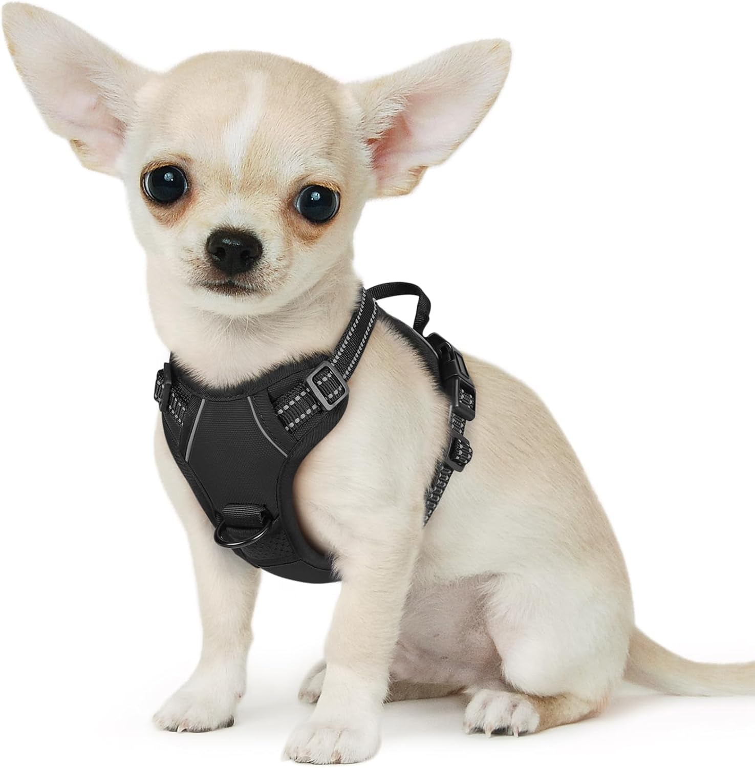 Say goodbye to pulling on walks! 🐾 Check out our comfy, adjustable dog harness for large pups! 🌟 Features reflective strips, a control handle, and no choke design. Perfect for your adventures together! 🐕✨ #DogLovers #PetGear #NoPullHarness