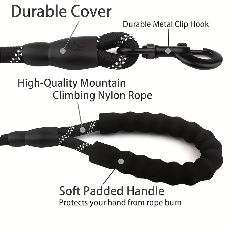 Adjustable Elastic Dog Leash for Hands-Free Jogging - Padded Handle & Reflective Design, Perfect for Training and Walking