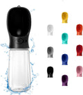 Portable Dog Water Bottle, 12 OZ, Leak Proof Puppy Water Dispenser with Drinking Feeder for Pets Outdoor Walking, Hiking, Travel, Food Grade Plastic