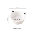 Ceramic Small Cat Face Shape Pet Food Bowl Cat Bowl Dog Bowl Universal and Easy to Clean