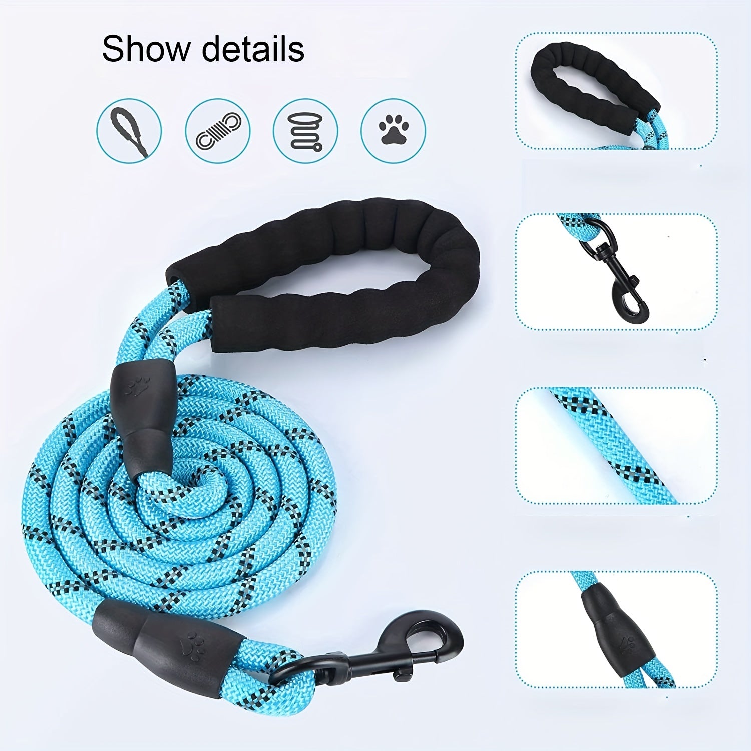 Adjustable Elastic Dog Leash for Hands-Free Jogging - Padded Handle & Reflective Design, Perfect for Training and Walking