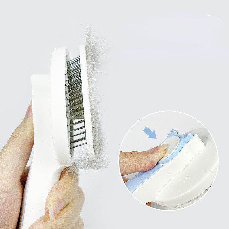 Pet Self Cleaning Cat Brushes, Cat Grooming Brush for Dogs Cats for Long Haired & Short Hair Gently to Remove Loose Undercoat, Mats Tangled