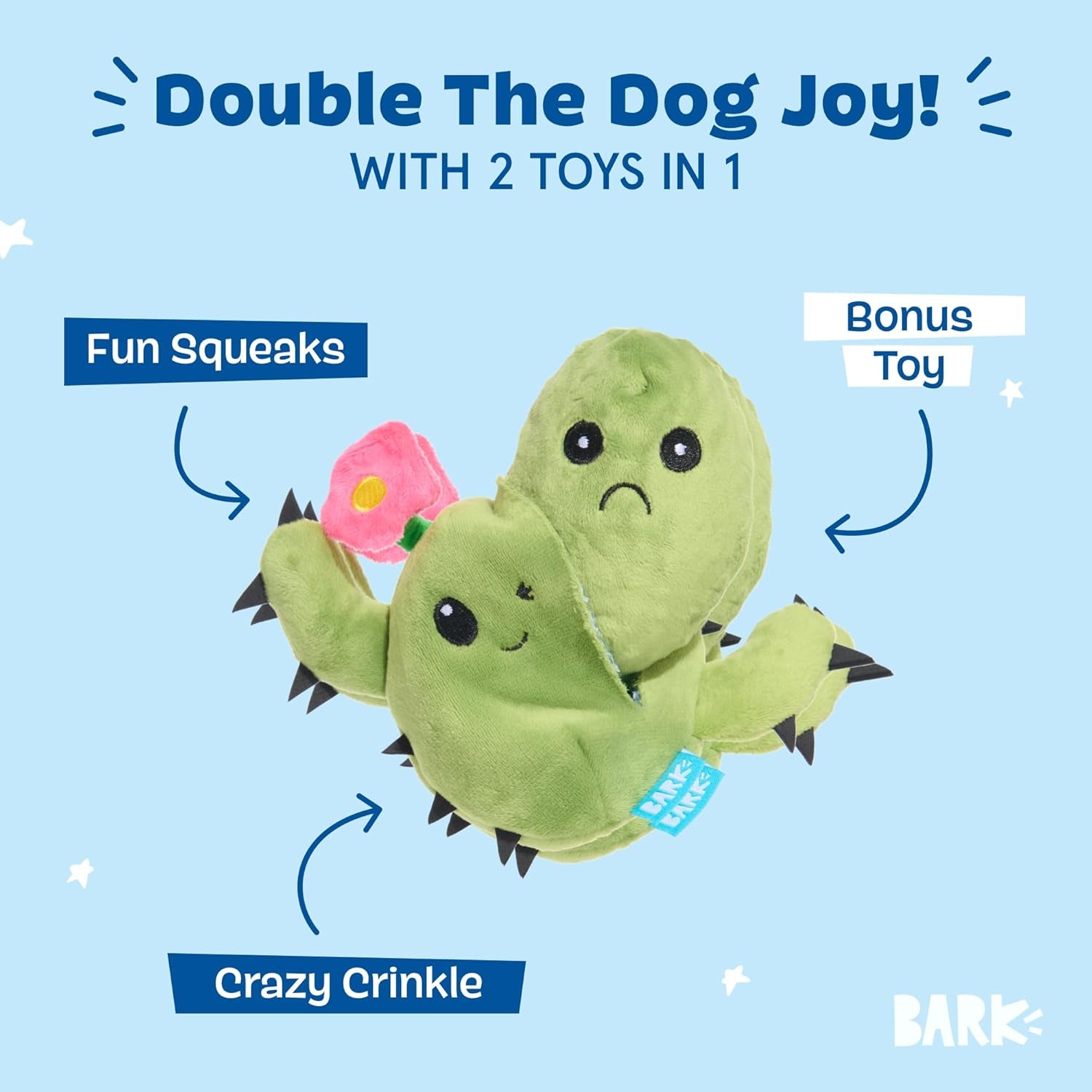 Unleash the Fun with Our 2 in 1 Interactive Plush Dog Toy! 🎉🐾 Meet the Rip and Reveal Consuela Cactus - Perfect for Dogs & Puppies! 🐶💚 Squeaky, Stimulating, and Oh-So-Fun!