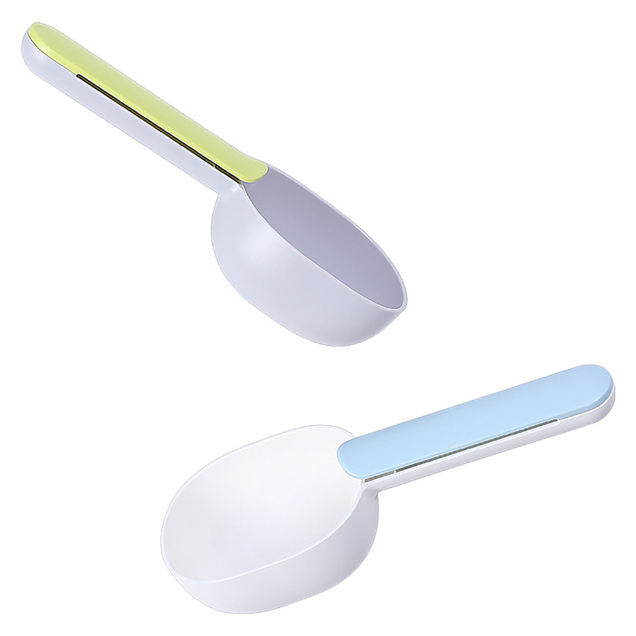 Ergonomic Pet Food Scoop with Clip Handle - Perfect for Cats, Puppies & Small Dogs - 1 Cup Measuring Spoon with Long Handle for Easy Feeding