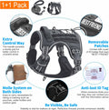 Unleash Adventure with Our Heavy Duty Tactical Dog Harness for Large Dogs! 🐾 No Pull, Adjustable, Reflective & Perfect for Training! 🖤 #K9 #DogLovers #PetGear
