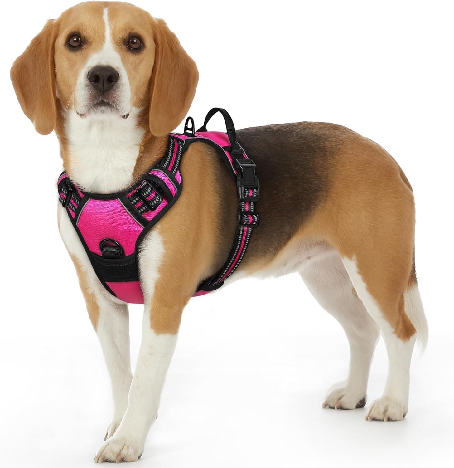 Say goodbye to pulling on walks! 🐾 Check out our comfy, adjustable dog harness for large pups! 🌟 Features reflective strips, a control handle, and no choke design. Perfect for your adventures together! 🐕✨ #DogLovers #PetGear #NoPullHarness