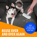 Pet Hair Remover and Reusable Lint Roller - Cat and Dog Hair Remover for Furniture, Couch, Carpet, Clothing and Bedding - Portable, Multi-Surface Fur Removal Tool (White)