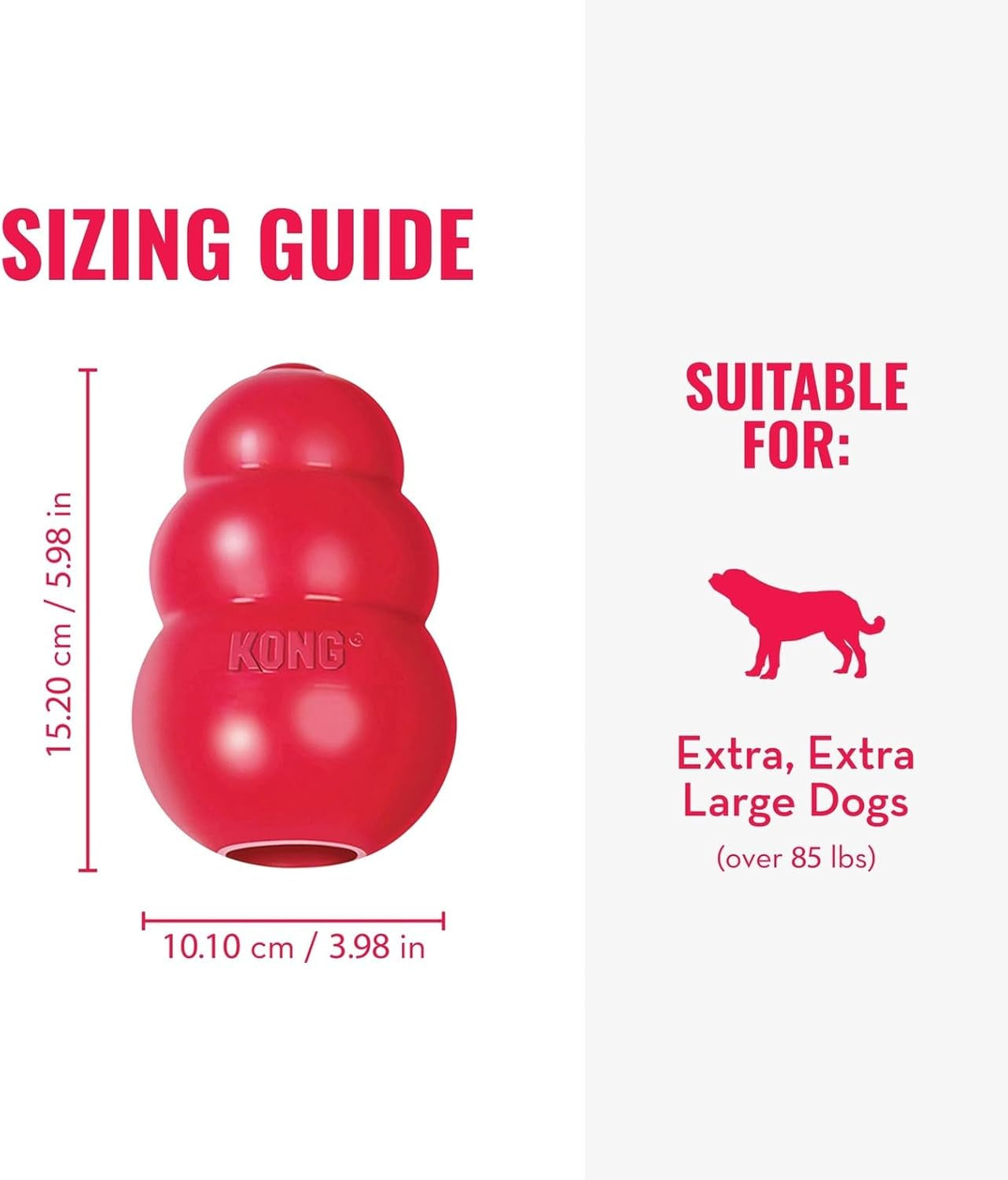 Classic Stuffable Dog Toy - Fetch & Chew Toy for Dogs - Treat-Filling Capabilities & Erratic Bounce for Extended Play Time - Durable Natural Rubber Material - for Xx-Large Dogs