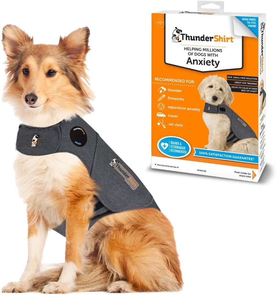 for Dogs, Small, Heather Gray Classic - Dog Anxiety Relief Calming Vest