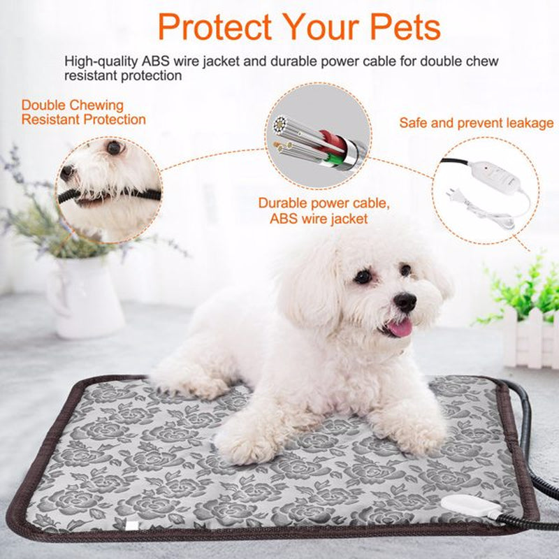 Cozy Pet Heating Pad with Waterproof Warm Blanket and Bite-Resistant Steel Rope Box