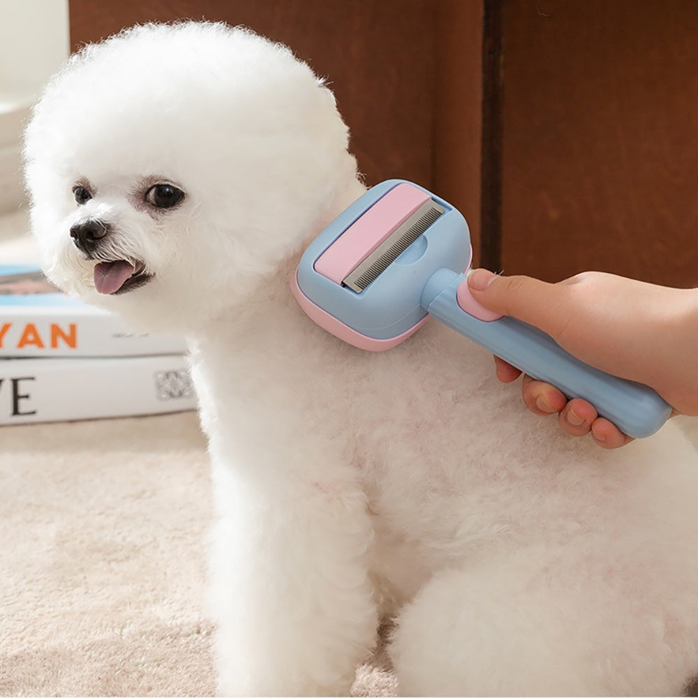 Ultimate Pet Grooming Brush - De-Shedding Tool for Large Dogs & Cats, Reduces Shedding for All Hair Types!
