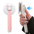 Pet Self Cleaning Cat Brushes, Cat Grooming Brush for Dogs Cats for Long Haired & Short Hair Gently to Remove Loose Undercoat, Mats Tangled