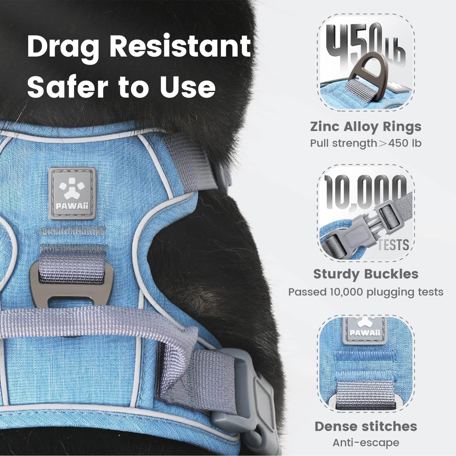 Say goodbye to pulling! 🐾 Check out our No Pull Dog Harness with a comfy, adjustable fit, reflective strips for safety, and a handy control handle. Perfect for your small pup! 🐶✨ #DogLovers #PetSafety