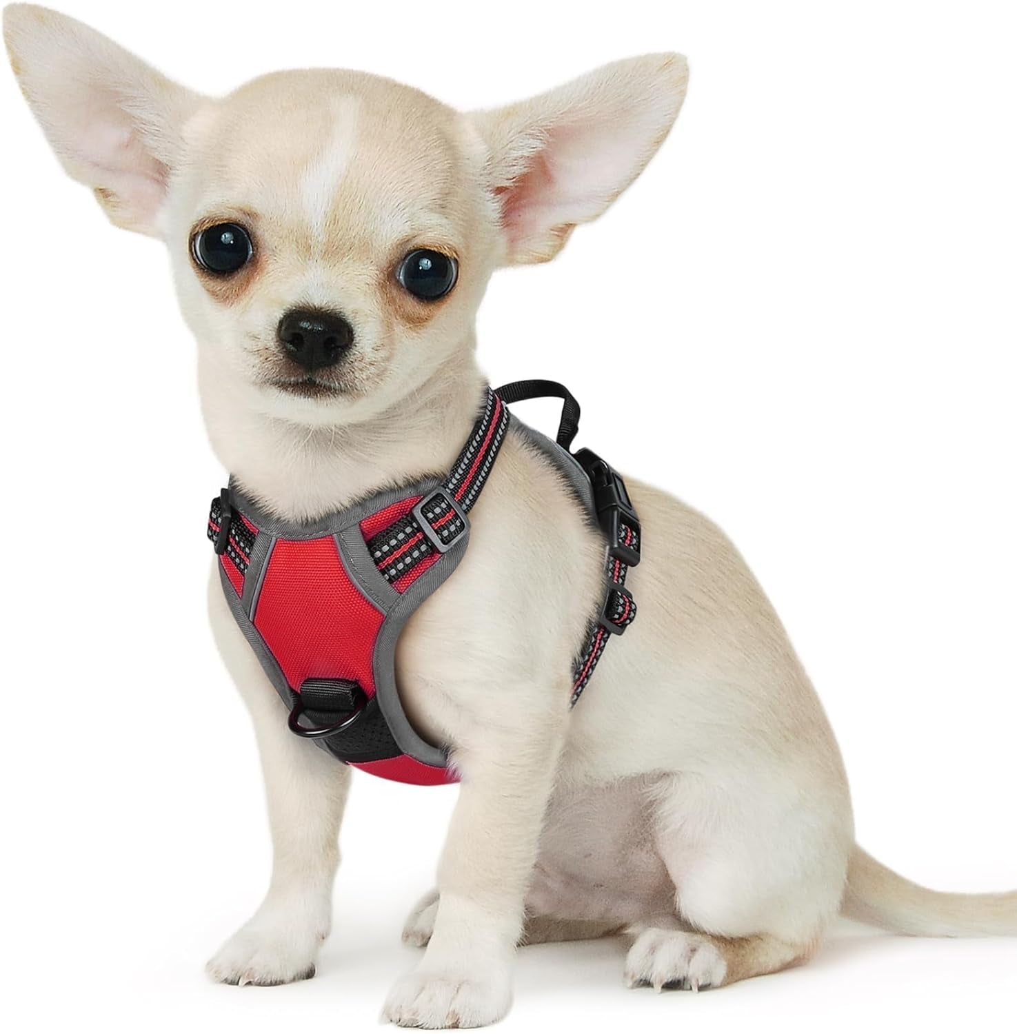 Say goodbye to pulling on walks! 🐾 Check out our comfy, adjustable dog harness for large pups! 🌟 Features reflective strips, a control handle, and no choke design. Perfect for your adventures together! 🐕✨ #DogLovers #PetGear #NoPullHarness