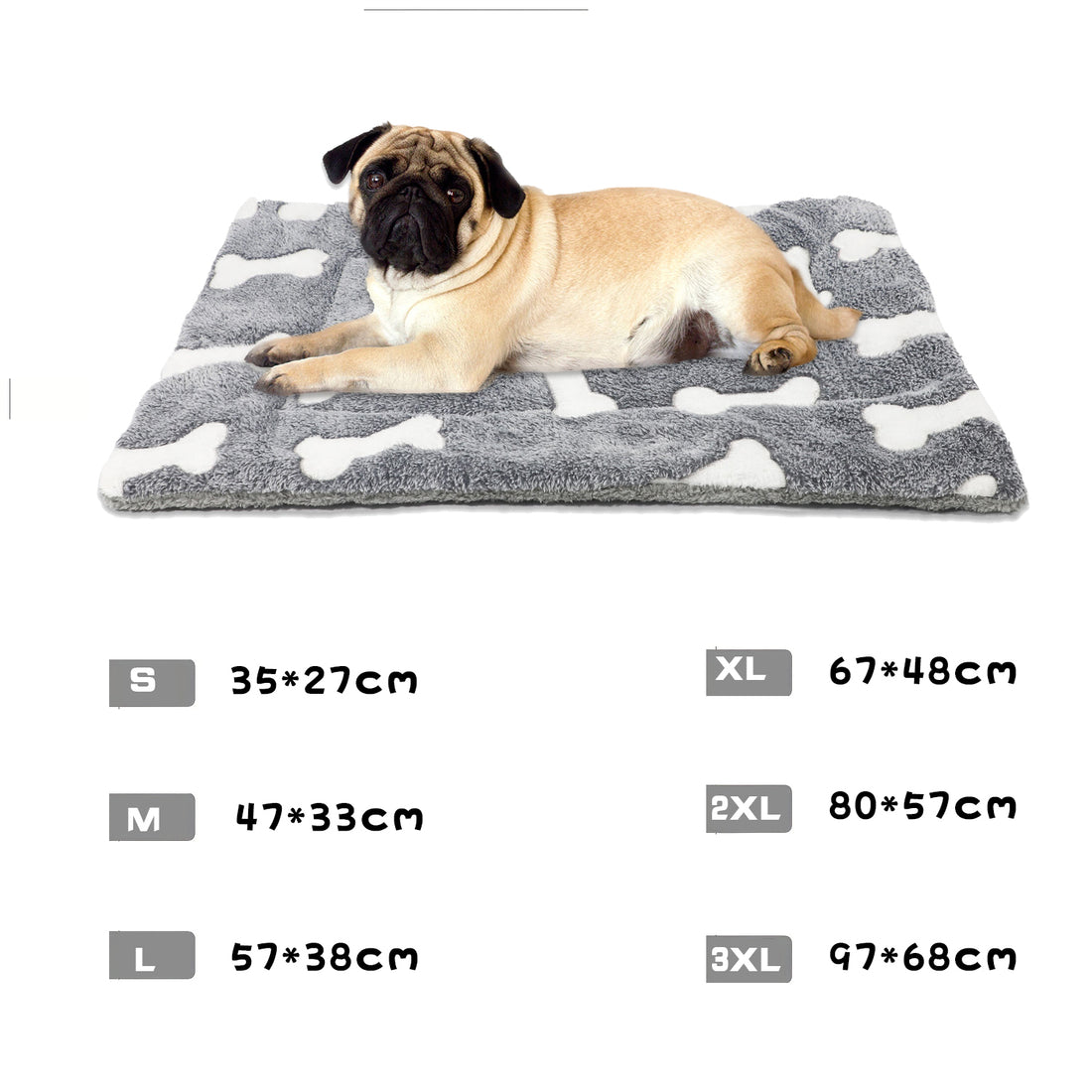 Cozy Self-Warming Pet Bed Mat - Washable, Reversible Fleece for Dogs & Cats