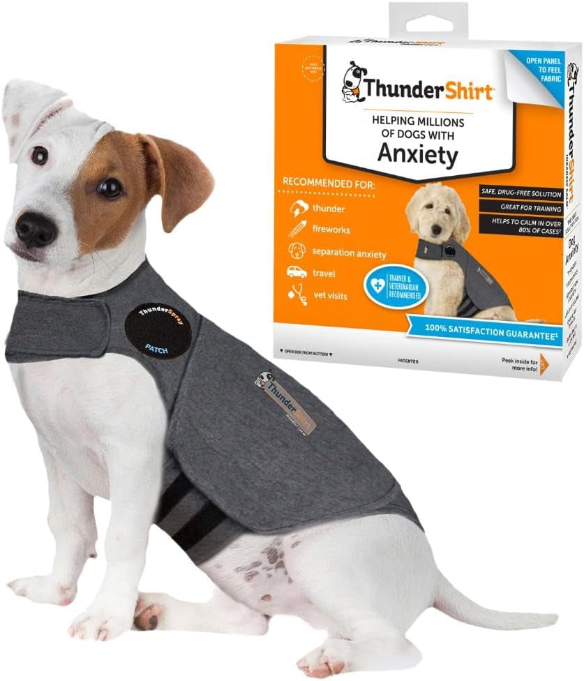 for Dogs, Small, Heather Gray Classic - Dog Anxiety Relief Calming Vest