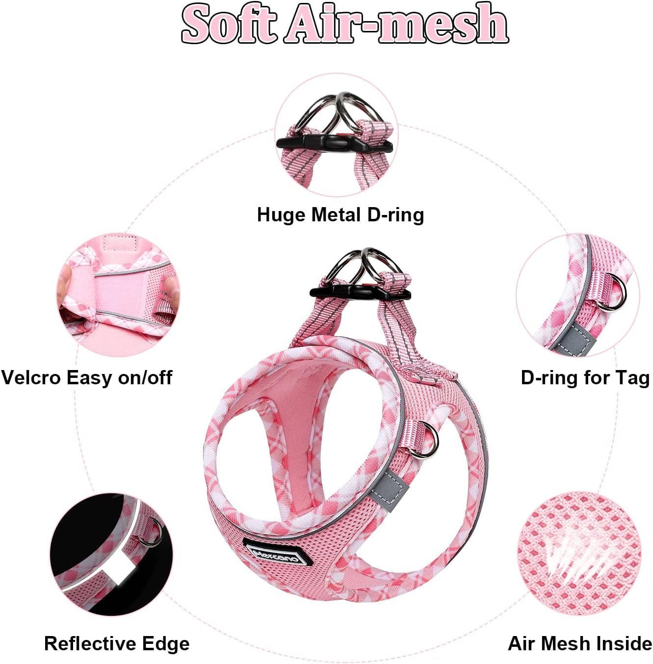 Upgrade your pet's style and comfort with our Soft Mesh Dog Harness & Leash Set! 🐾✨ Perfect for small dogs and cats, this lightweight, breathable vest features a no-chock design and reflective details for safe walks. Available in cute pink! 💖 #PetFashion #DogLovers