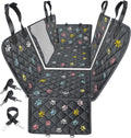 6-In-1 Dog Car Seat Cover for Back Seat, Waterproof Dog Car Hammock with Mesh Window & Side Flap, Pet Backseat Protector for Car, SUV, Truck