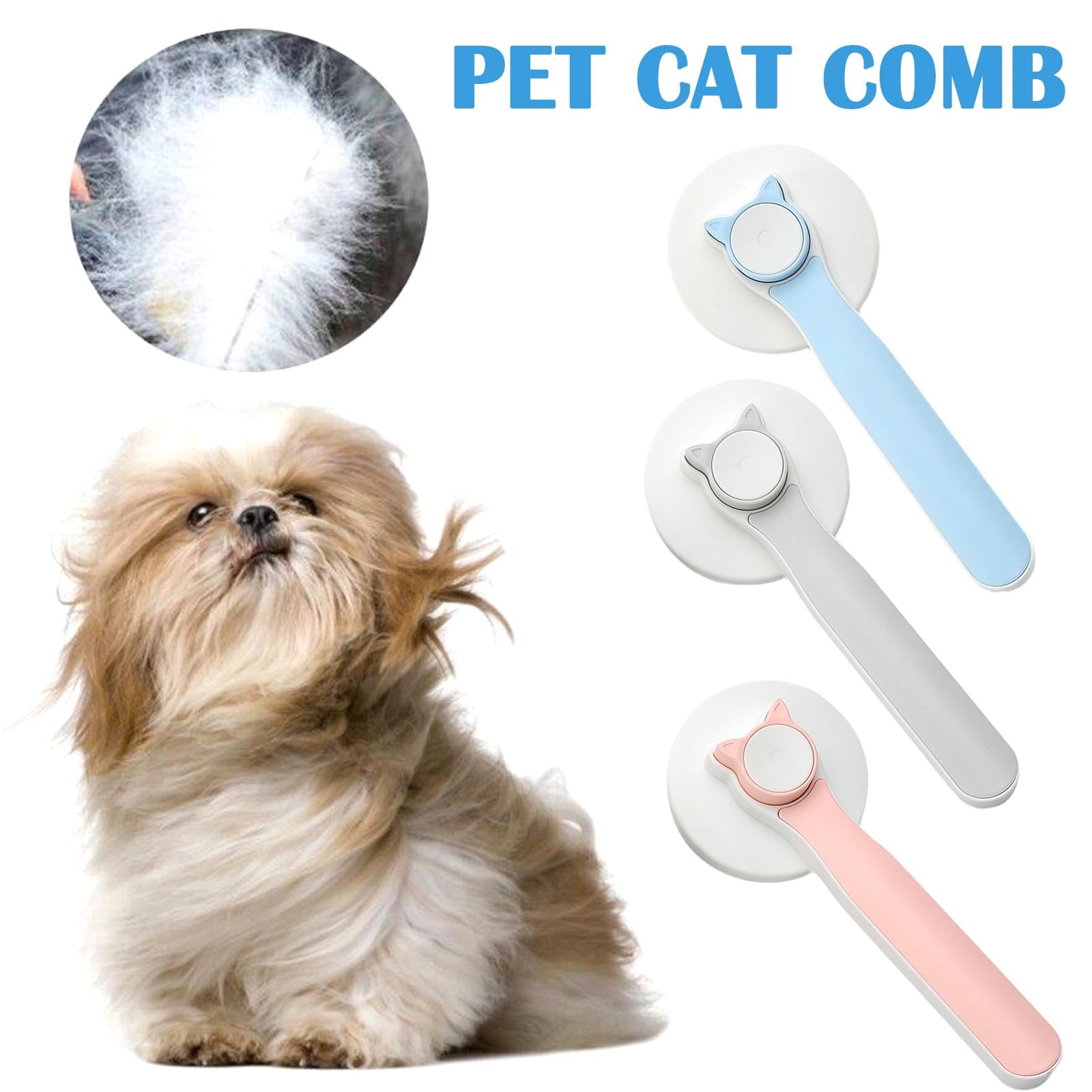 Pet Self Cleaning Cat Brushes, Cat Grooming Brush for Dogs Cats for Long Haired & Short Hair Gently to Remove Loose Undercoat, Mats Tangled