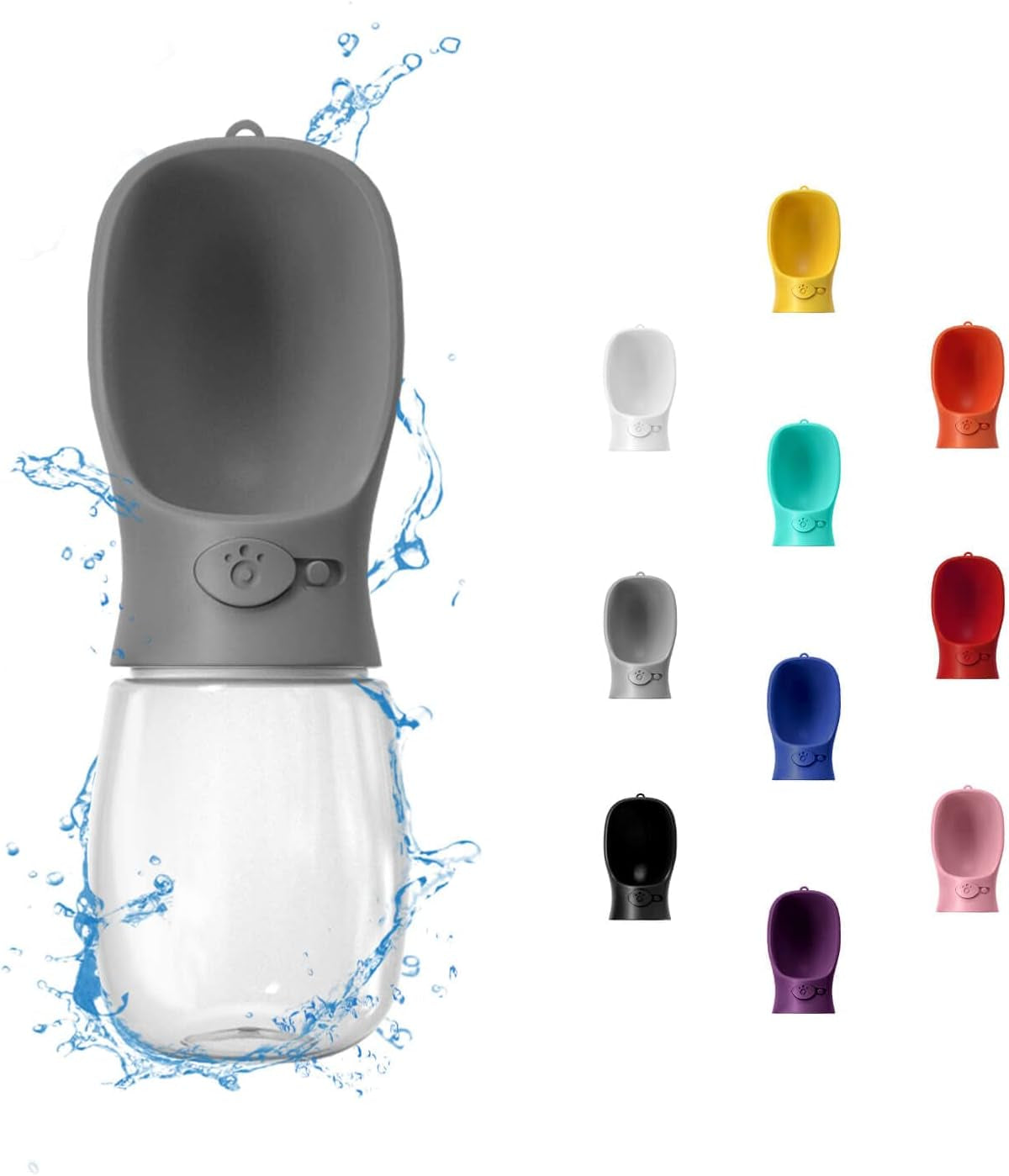 Portable Dog Water Bottle, 12 OZ, Leak Proof Puppy Water Dispenser with Drinking Feeder for Pets Outdoor Walking, Hiking, Travel, Food Grade Plastic