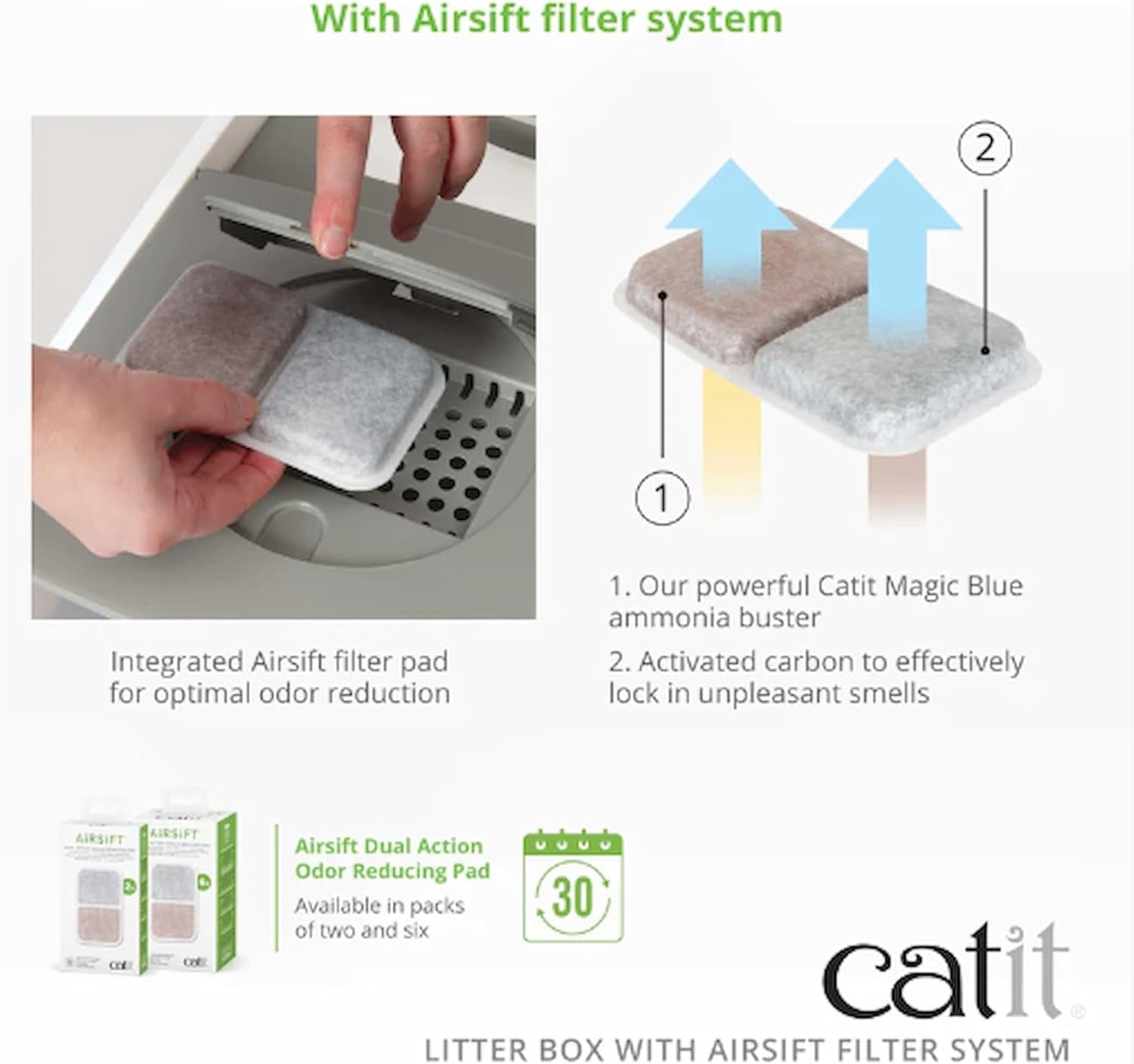 Say goodbye to litter mess! 🐾 Check out the Airsift Jumbo Hooded Litter Pan in Warm Gray/White – perfect for larger cat families! 🐱✨ Easy access for cleaning and ultimate privacy for your furry friends!