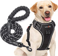 Upgrade Your Dog Walks! 🌟 Adjustable No Pull Harness + Free 5Ft Leash for Medium & Large Dogs 🐾💙 Perfect for Comfort & Control!