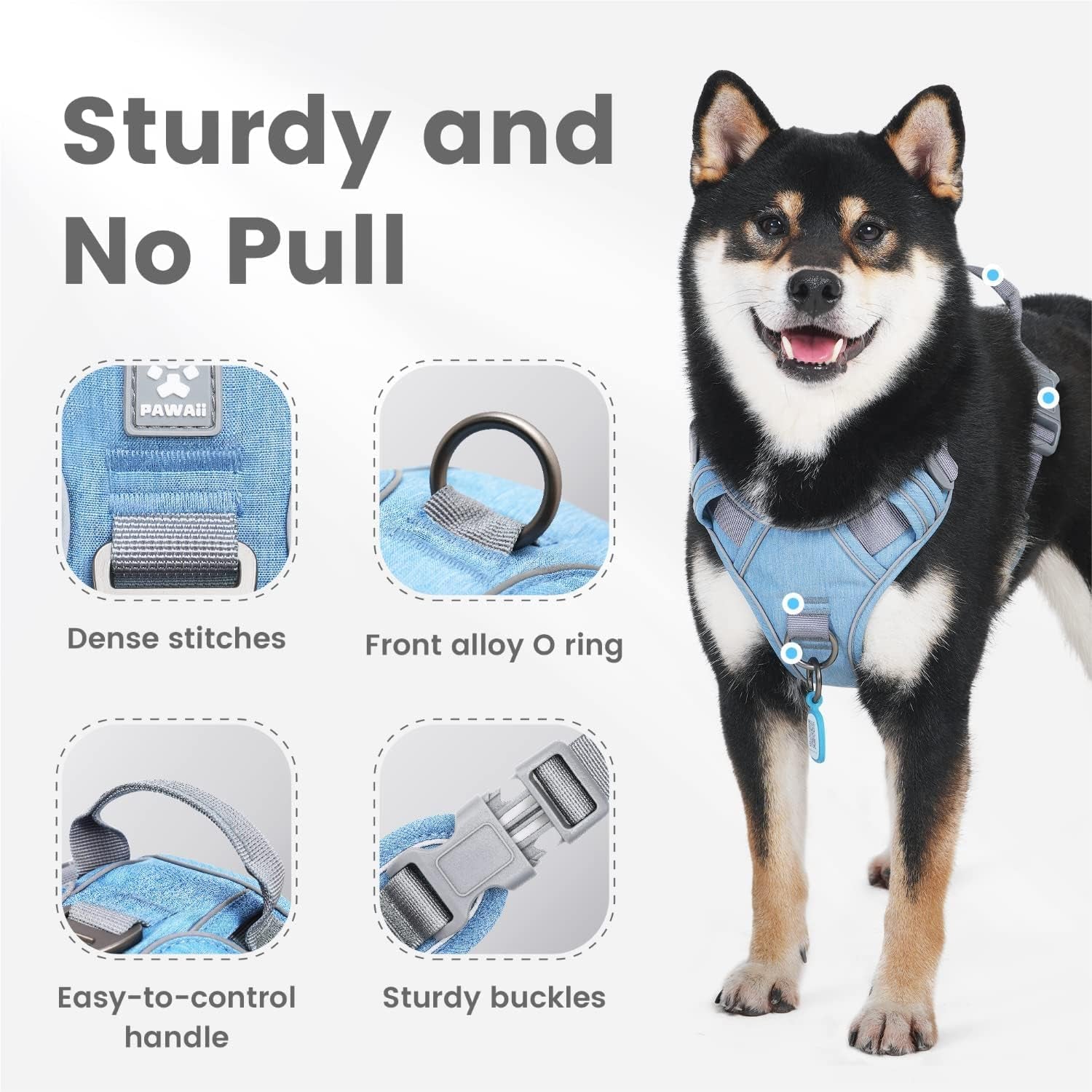 Say goodbye to pulling! 🐾 Check out our No Pull Dog Harness with a comfy, adjustable fit, reflective strips for safety, and a handy control handle. Perfect for your small pup! 🐶✨ #DogLovers #PetSafety