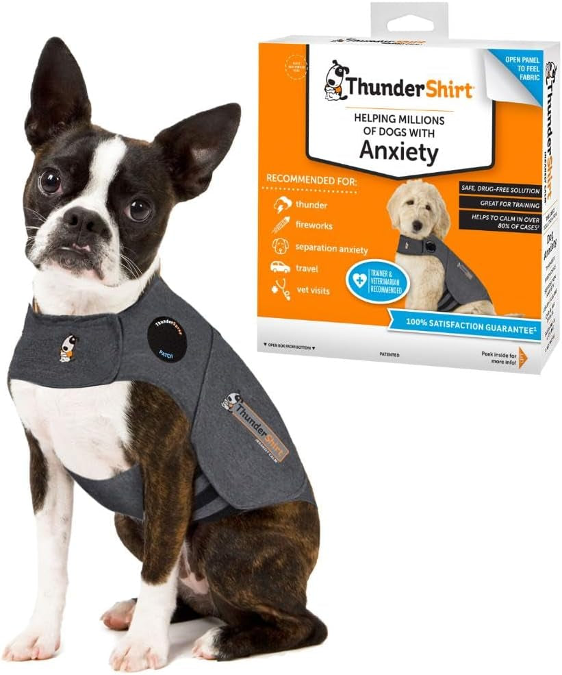 for Dogs, Small, Heather Gray Classic - Dog Anxiety Relief Calming Vest