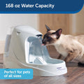 Upgrade your pet's hydration game with the Drinkwell Platinum Water Fountain! 💧🐾 Automatic, 168 oz capacity, and sleek grey design - perfect for your furry friends! #PetCare #HydrationStation