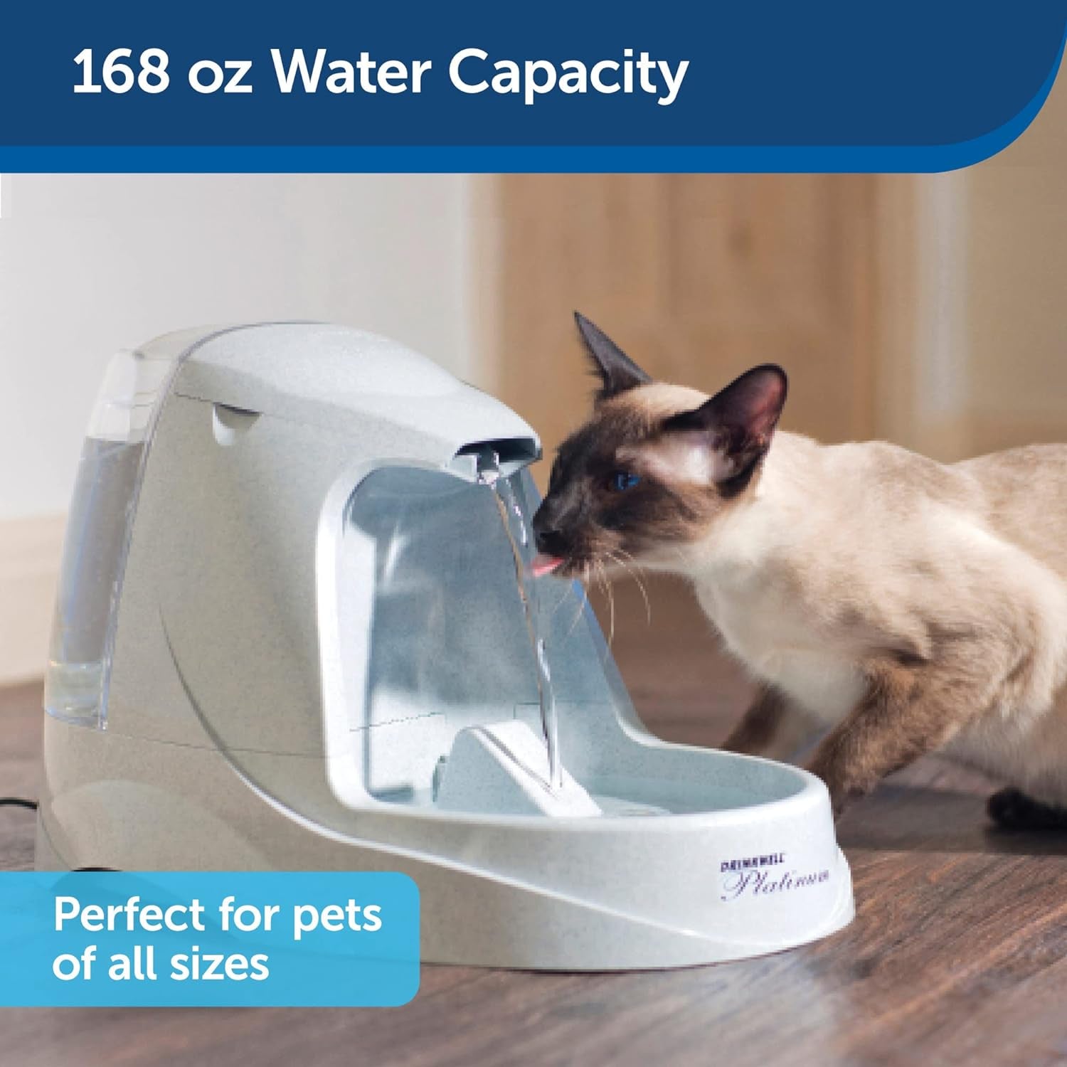 Upgrade your pet's hydration game with the Drinkwell Platinum Water Fountain! 💧🐾 Automatic, 168 oz capacity, and sleek grey design - perfect for your furry friends! #PetCare #HydrationStation