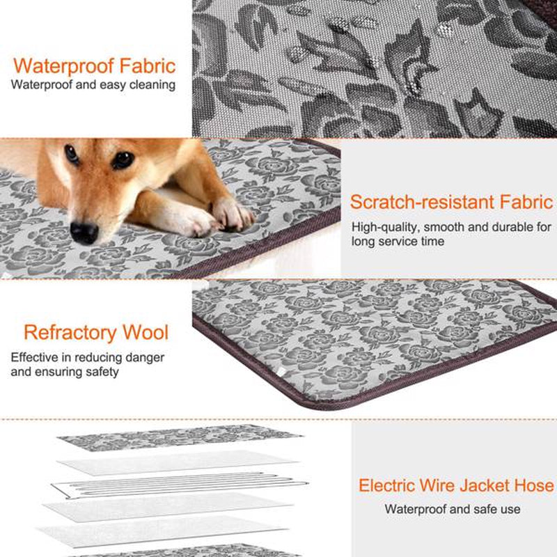Cozy Pet Heating Pad with Waterproof Warm Blanket and Bite-Resistant Steel Rope Box