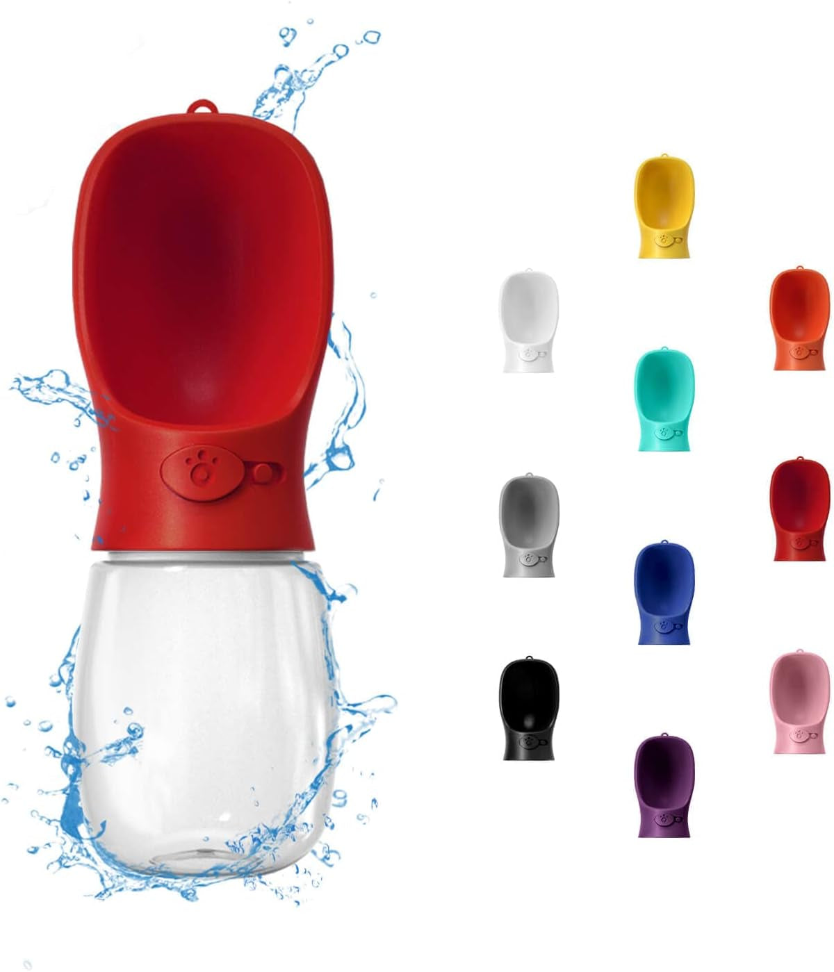 Portable Dog Water Bottle, 12 OZ, Leak Proof Puppy Water Dispenser with Drinking Feeder for Pets Outdoor Walking, Hiking, Travel, Food Grade Plastic