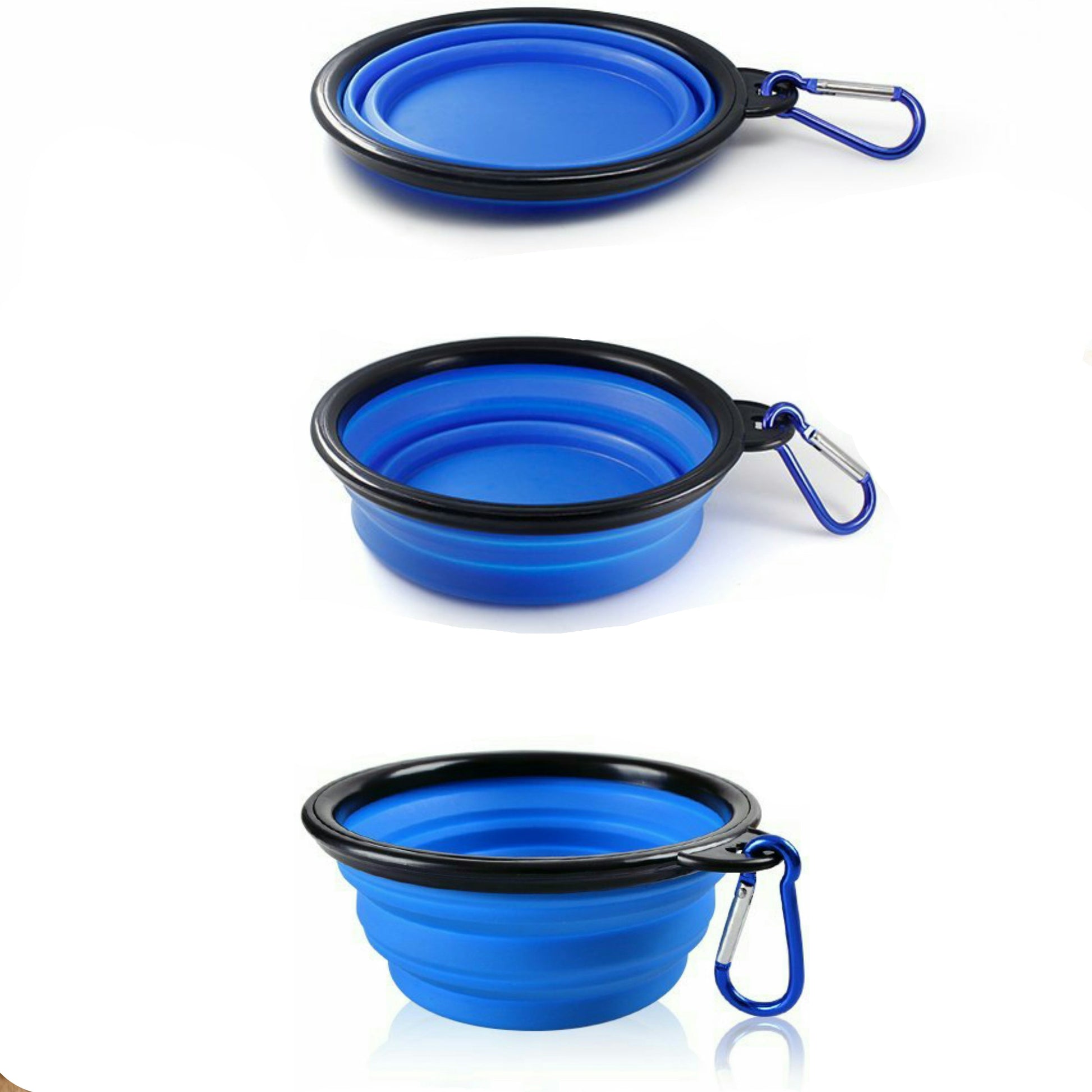 4 Pack Collapsible Silicone Travel Bowls - 12Oz
