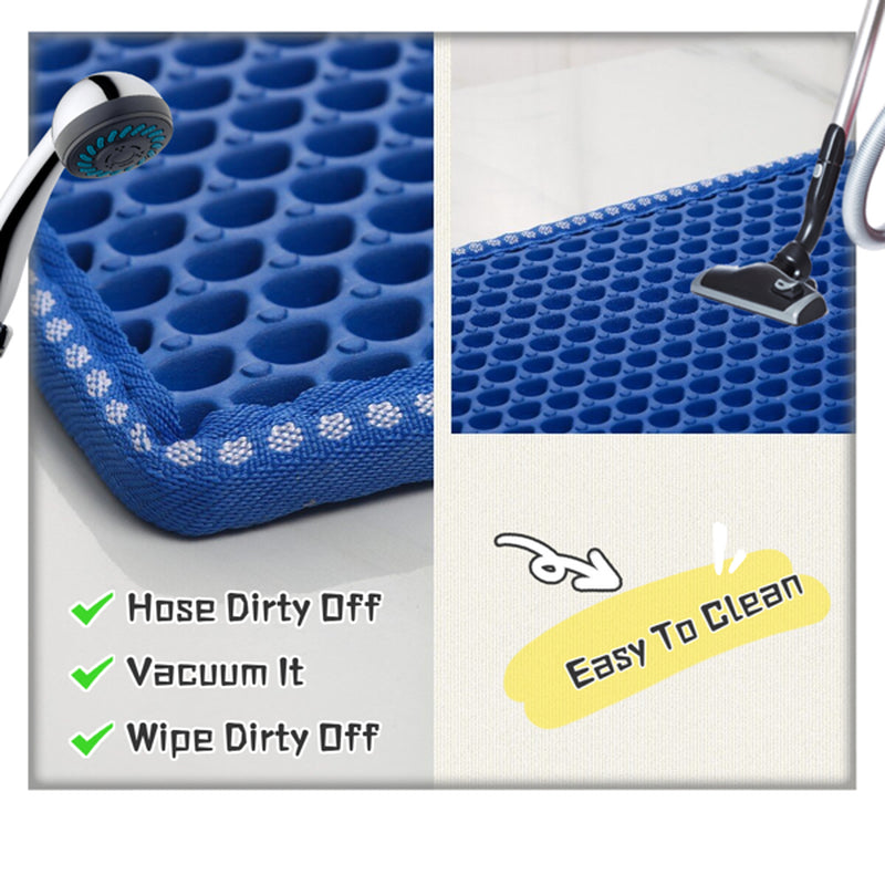 Premium Double-Layer Rice Cat Litter Mat for Easy Cleanup and Odor Control