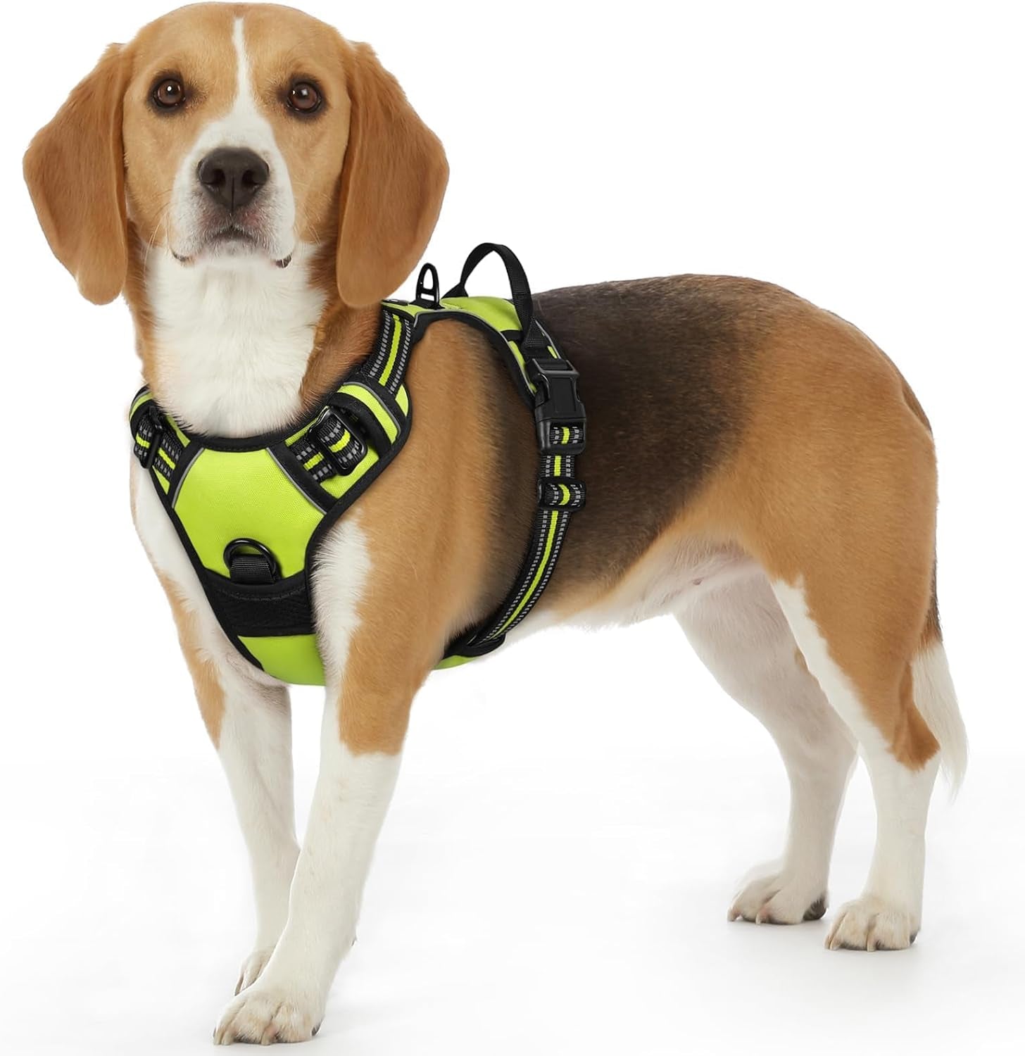 Say goodbye to pulling on walks! 🐾 Check out our comfy, adjustable dog harness for large pups! 🌟 Features reflective strips, a control handle, and no choke design. Perfect for your adventures together! 🐕✨ #DogLovers #PetGear #NoPullHarness