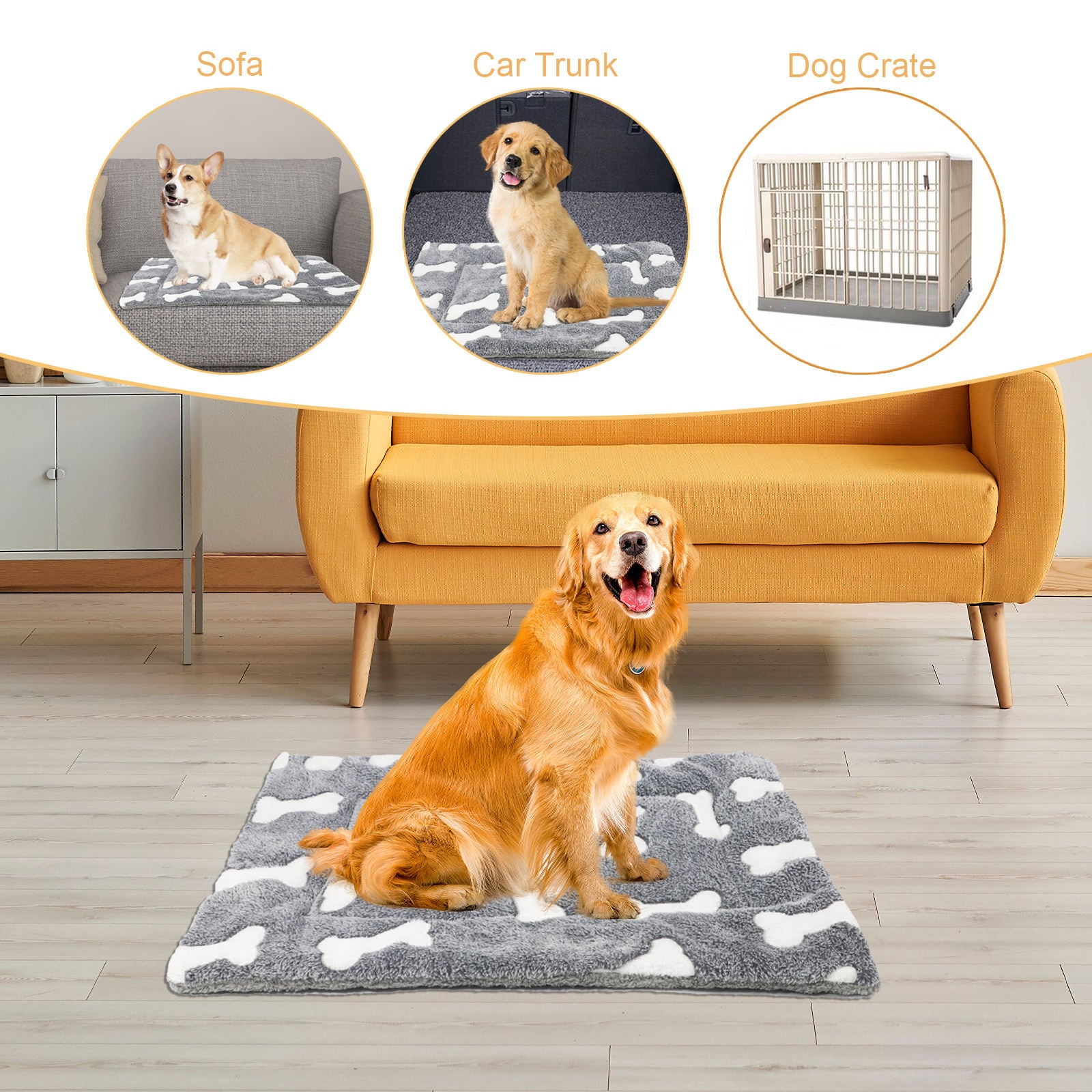 Cozy Self-Warming Pet Bed Mat - Washable, Reversible Fleece for Dogs & Cats
