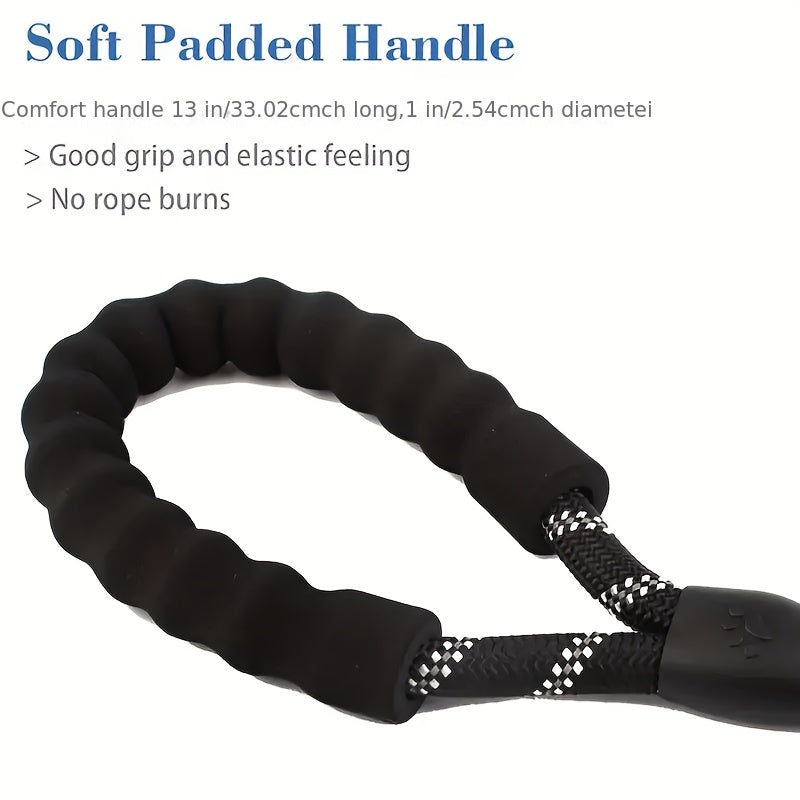Adjustable Elastic Dog Leash for Hands-Free Jogging - Padded Handle & Reflective Design, Perfect for Training and Walking