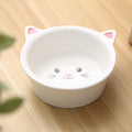 Ceramic Small Cat Face Shape Pet Food Bowl Cat Bowl Dog Bowl Universal and Easy to Clean