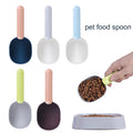 Ergonomic Pet Food Scoop with Clip Handle - Perfect for Cats, Puppies & Small Dogs - 1 Cup Measuring Spoon with Long Handle for Easy Feeding