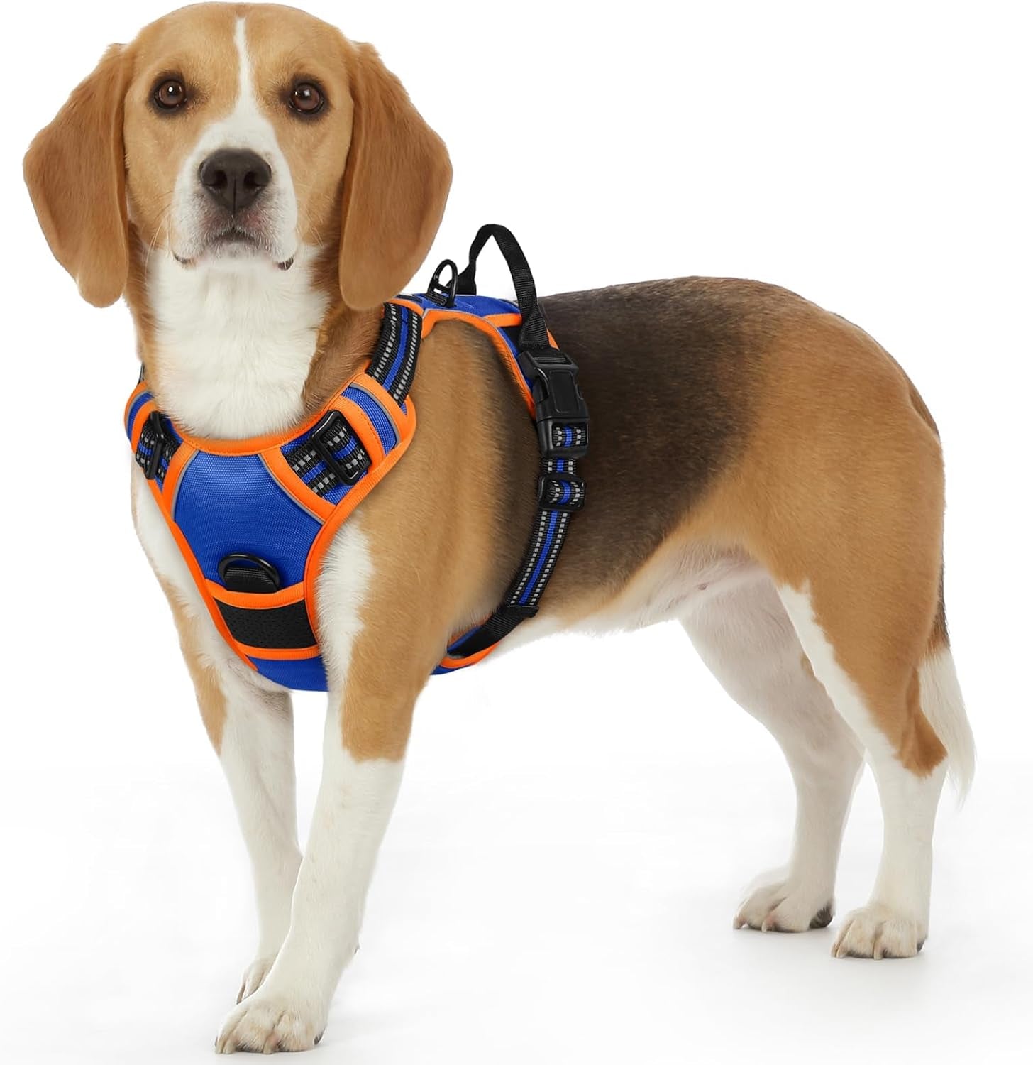 Say goodbye to pulling on walks! 🐾 Check out our comfy, adjustable dog harness for large pups! 🌟 Features reflective strips, a control handle, and no choke design. Perfect for your adventures together! 🐕✨ #DogLovers #PetGear #NoPullHarness