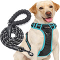 Upgrade Your Dog Walks! 🌟 Adjustable No Pull Harness + Free 5Ft Leash for Medium & Large Dogs 🐾💙 Perfect for Comfort & Control!