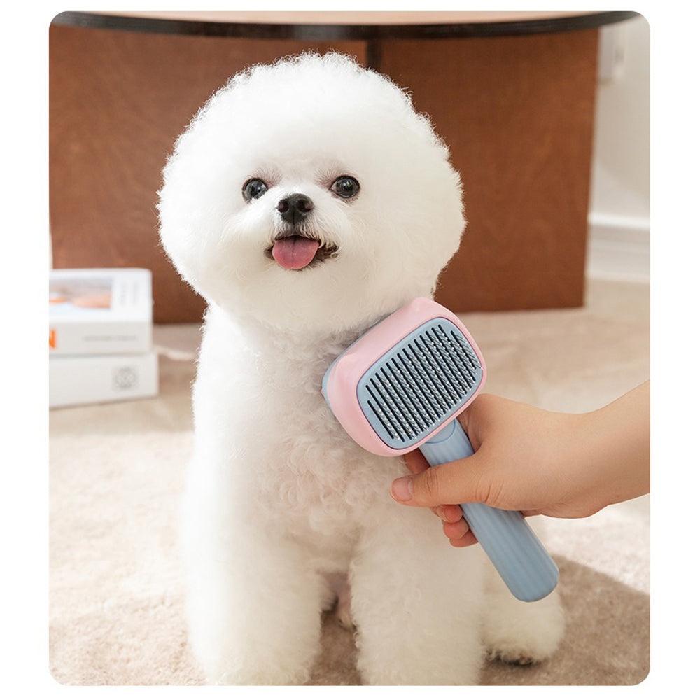 Ultimate Pet Grooming Brush - De-Shedding Tool for Large Dogs & Cats, Reduces Shedding for All Hair Types!
