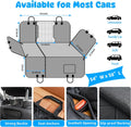 6-In-1 Dog Car Seat Cover for Back Seat, Waterproof Dog Car Hammock with Mesh Window & Side Flap, Pet Backseat Protector for Car, SUV, Truck