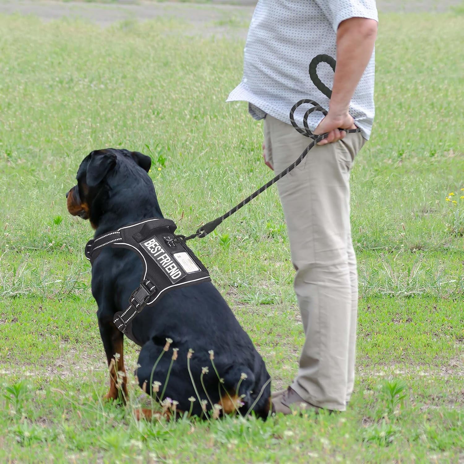 Unleash Adventure with Our Heavy Duty Tactical Dog Harness for Large Dogs! 🐾 No Pull, Adjustable, Reflective & Perfect for Training! 🖤 #K9 #DogLovers #PetGear