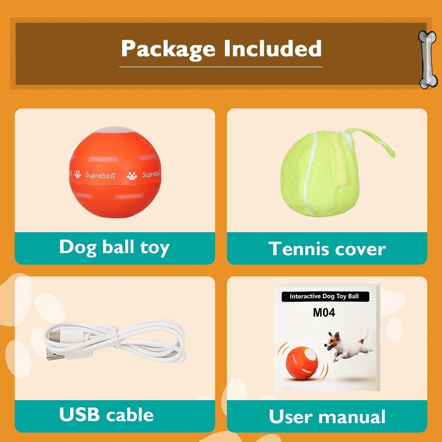 Level Up Playtime! 🐾🎉 Check Out Our New 2025 Interactive Dog Ball - Motion Activated & USB Rechargeable! Perfect for Dogs of All Sizes! 🐶💖