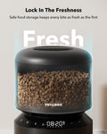Automatic Cat Feeder, Automatic Dog Food Dispenser with Freshness Preservation, Timed Pet Feeders for Dry Food, up to 50 Portions 6 Meals per Day, Granary Black