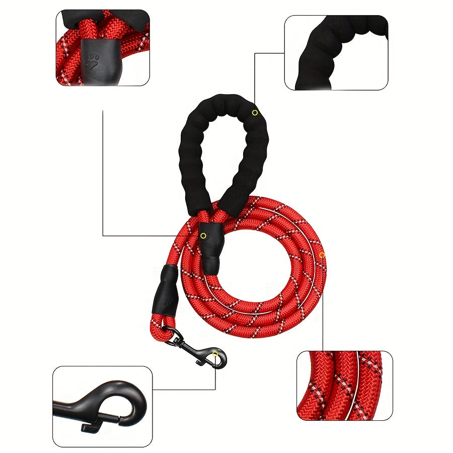 Adjustable Elastic Dog Leash for Hands-Free Jogging - Padded Handle & Reflective Design, Perfect for Training and Walking