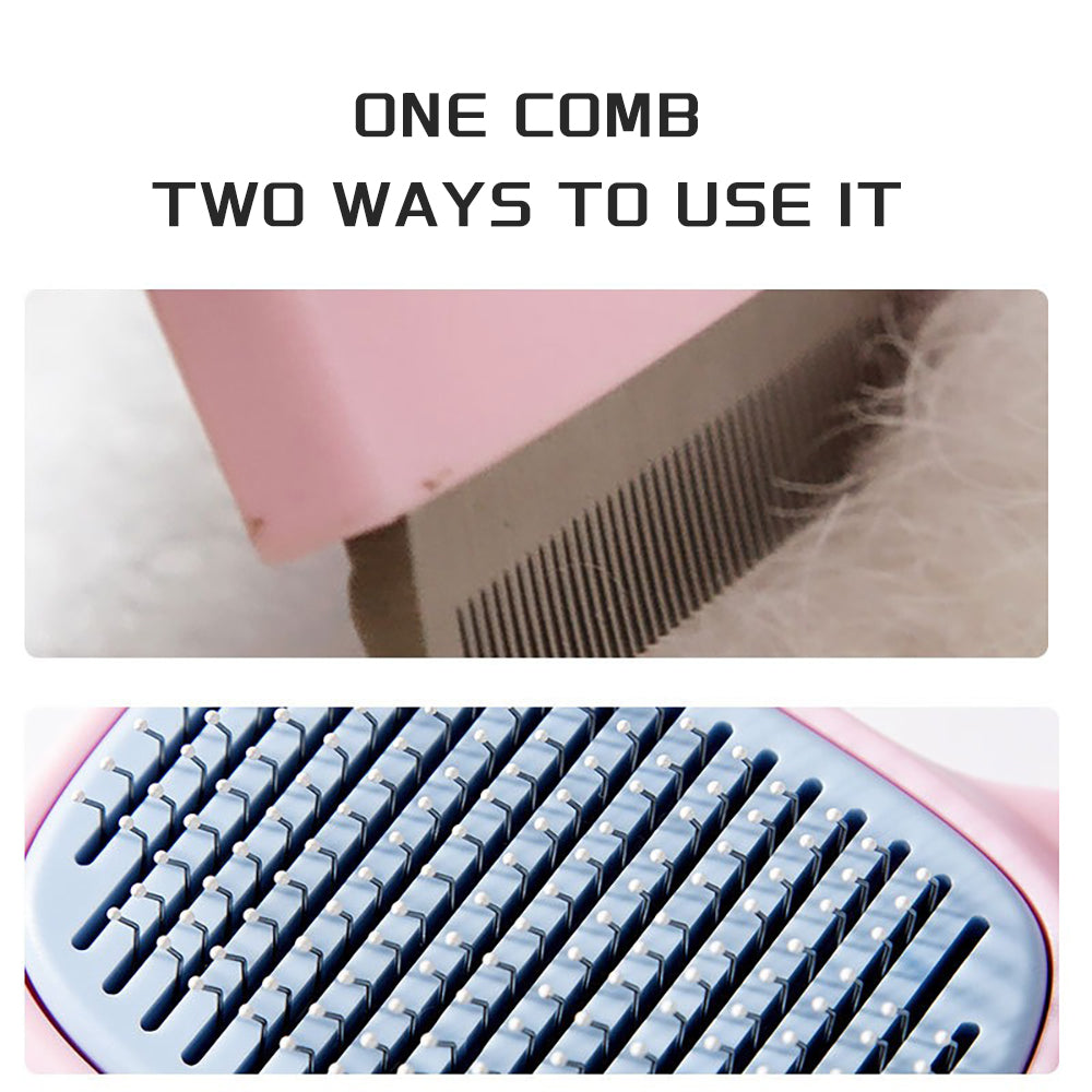 Ultimate Pet Grooming Brush - De-Shedding Tool for Large Dogs & Cats, Reduces Shedding for All Hair Types!