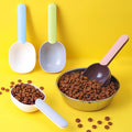 Ergonomic Pet Food Scoop with Clip Handle - Perfect for Cats, Puppies & Small Dogs - 1 Cup Measuring Spoon with Long Handle for Easy Feeding
